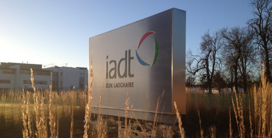 Signboard saying 'IADT, Dun Laoghaire'